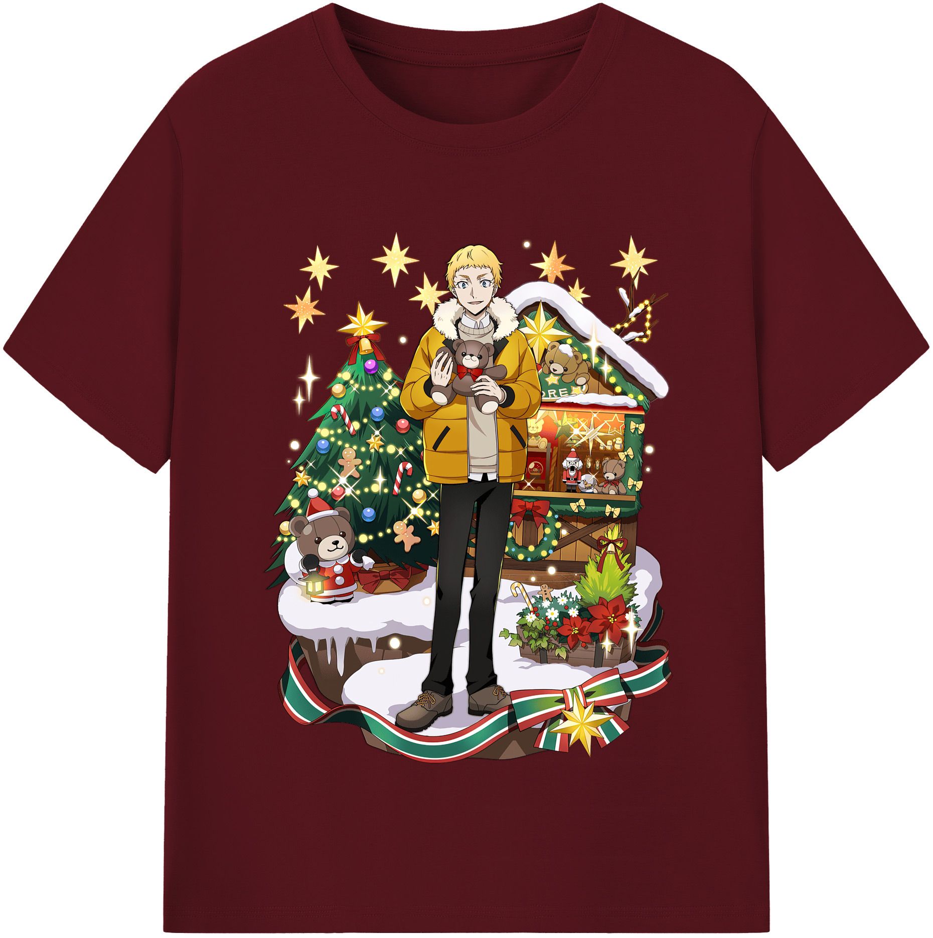 （画像用） 文豪ストレイドッグス Bungo Stray Dogs 綿100％半袖Tシャツ（フロントプリント）